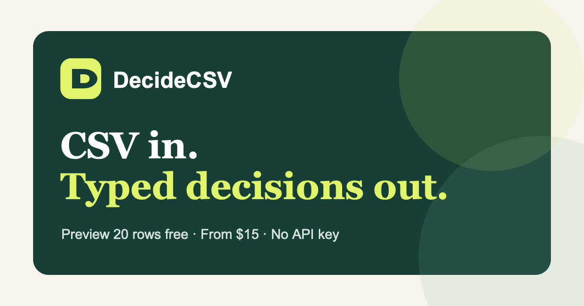 DecideCSV screenshot 1